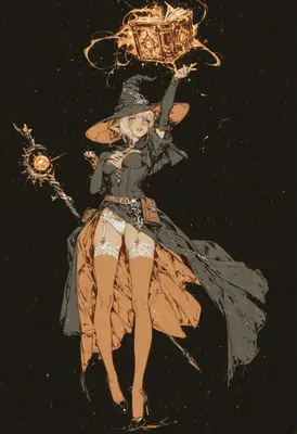 Enchanting Elf Witch Casting Magic