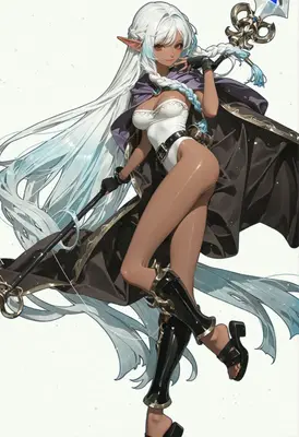 Elegant Elf Mage With Flowing Hair