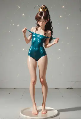 Shiny Latex Princess in Sparkling Light