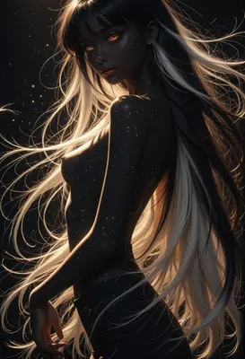 Ethereal Glow of the Night Goddess