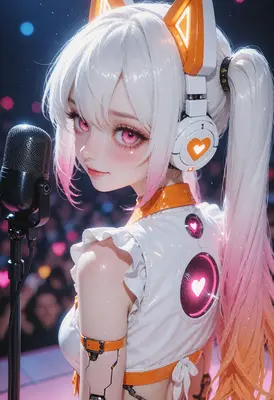Cybernetic Idol Performing On Stage