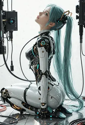 Cyborg Maiden in the Studio
