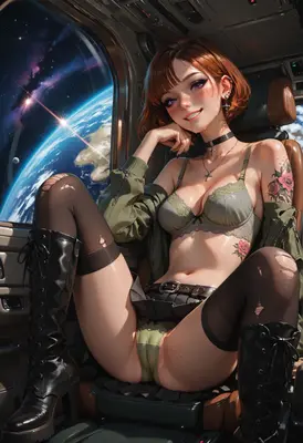 Space Pilot Resting in Orbit