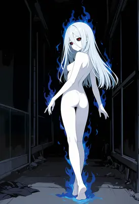 Spectral Figure in Blue Flames