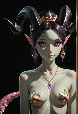 Ethereal Succubus with Golden Ornaments