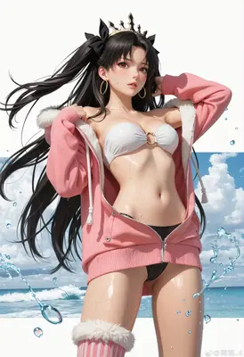 Summer Queen in a Pink Hoodie
