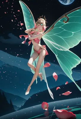 Ethereal Fairy Dancing Under Moonlight