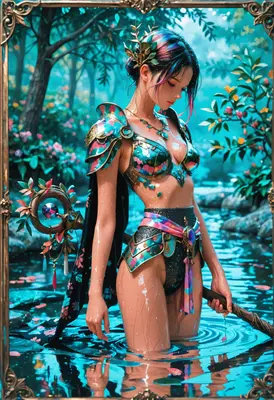 Enchanted Warrior Resting in Secret Pool