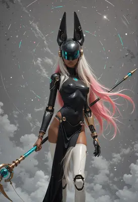 Cybernetic Anubis Guardian with Celestial Spear