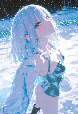 Winter Dream Under Snowfall