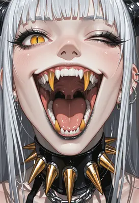 Ferocious Fanged Beauty Close Up