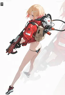 Tactical Operative With Gas Mask Gear