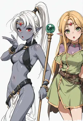 Duo of Enchanting Fantasy Elves