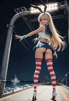 Sailor Bunny Girl at the Pier