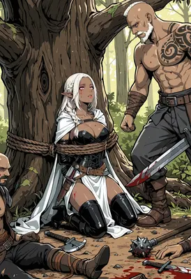 Captured Elf and The Mercenaries