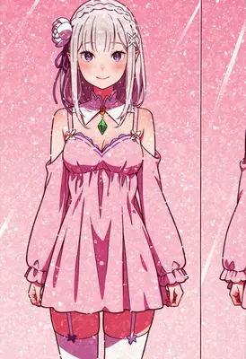 Emilia in a Soft Pink Dress