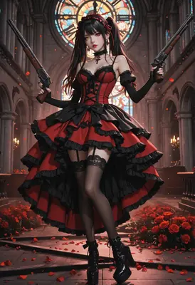 Gothic Rose Assassin in Church