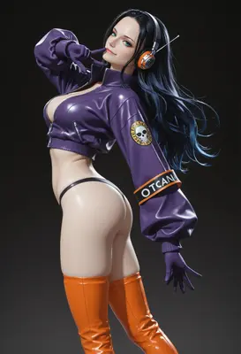 Stylish Streetwear Cybernetic Beauty