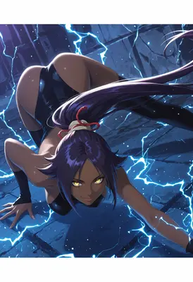 Yoruichi Shihouin Unleashing Electric Power