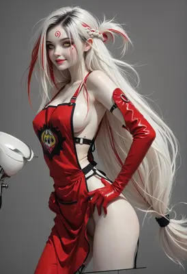 Chef in Red Latex and Apron