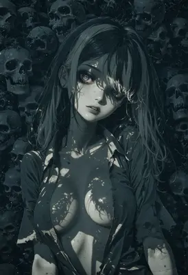 Gaze Amidst a Sea of Skulls