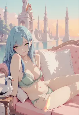 Serene Morning by the Lakeside Palace