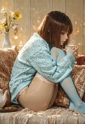 Cozy Morning Tea and Sweater