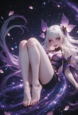 Ethereal Fairy Amidst Cosmic Stardust