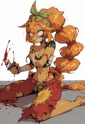 Bloodstained Warrior with a Sharp Blade