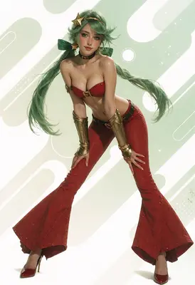 Starry Eyed Green Haired Warrior