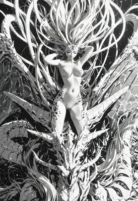 Ethereal Serpent Goddess of the Abyss