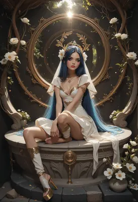Celestial Bride in Floral Sanctuary