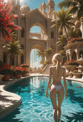 Sunlit Oasis at the Grand Palace