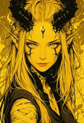 Golden Demon Queen Portrait