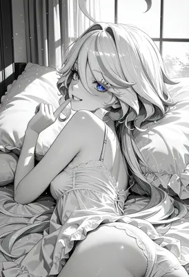 Serene Morning Glance in Bed