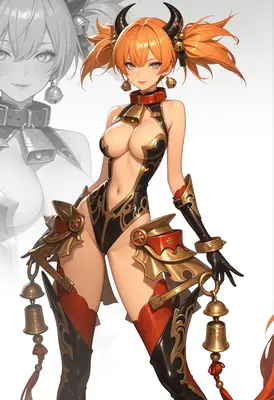 Orange Hair Demon Bell Maiden