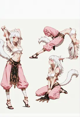 White Haired Fox Girl Character Sheet
