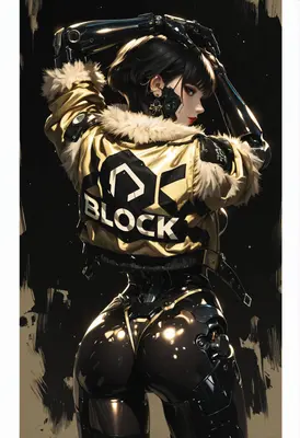 Cybernetic Assassin in Gold Jacket