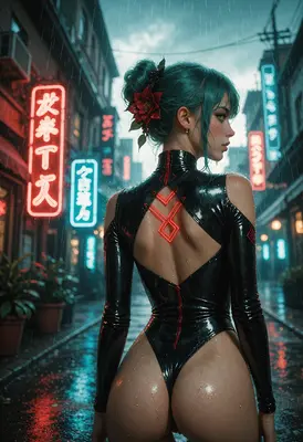 Neon Rain Cyberpunk Vigilante