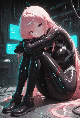 Cybernetic Girl in a Dark Laboratory