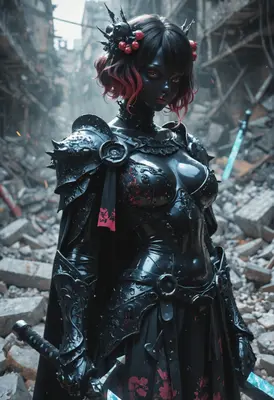 Dark Knight Amidst The Ruins