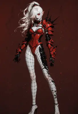Crimson Armored Vampire Queen