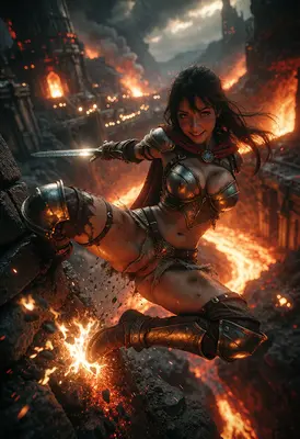 Warrior Queen of the Burning Ruins