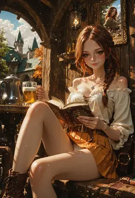 Tavern Scholar Enjoying A Golden Ale