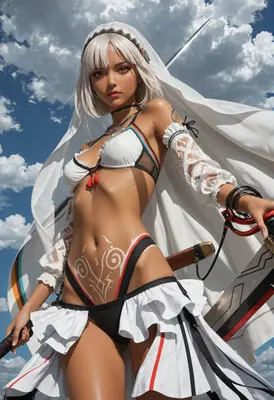 White Haired Warrior in Exotic Armor