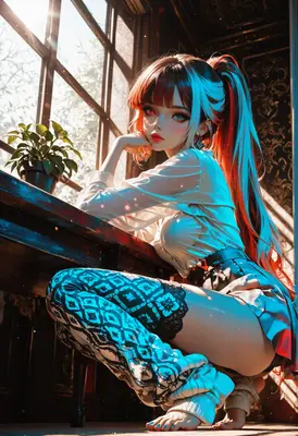 Sunlit Portrait of a Stylish Girl