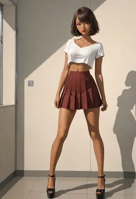 Sunlit Portrait of a Stylish Girl