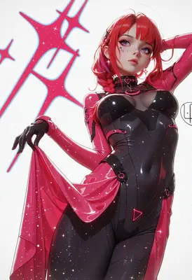 Cybernetic Pink Starlet in Latex