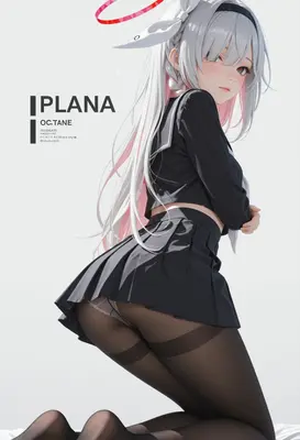 Plana in a Black School Uniform