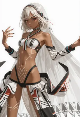 Tribal Priestess with Intricate Markings